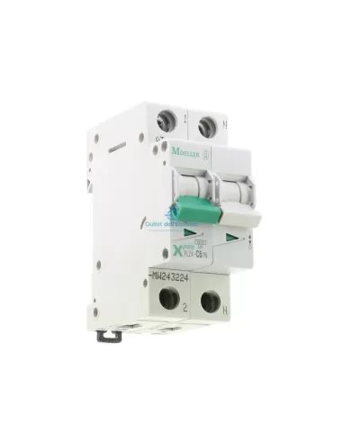 Disjoncteur Eaton Plz4-c6/1n 4,5 kA 1P+NC 6 A