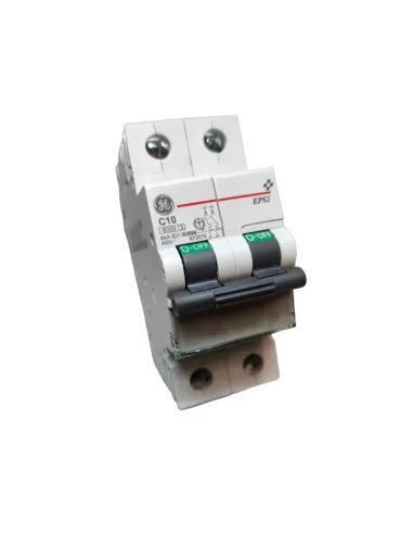 Ge power 672075 ep62c10 interrupteur automatique 2p 10a 6//10ka c rina 2m