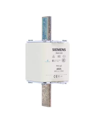 Fusible Siemens 3NA3260 NH 2 GL/GG 400 A 500 V CA