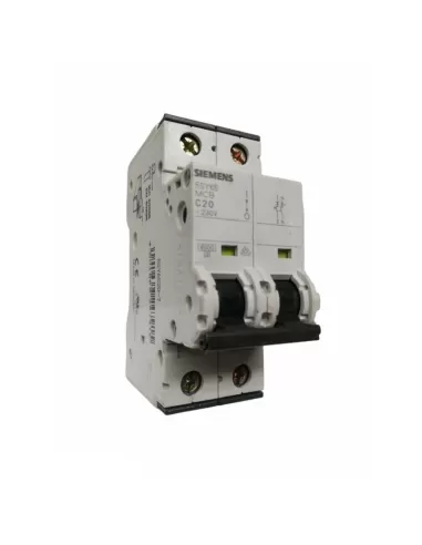 Siemens interruttore magnetotermico 1p n 20a 6k c 2 moduli 5sy65207