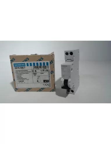Siemens 1P N 6A 6K C 1-Module Circuit Breaker 5SY60067