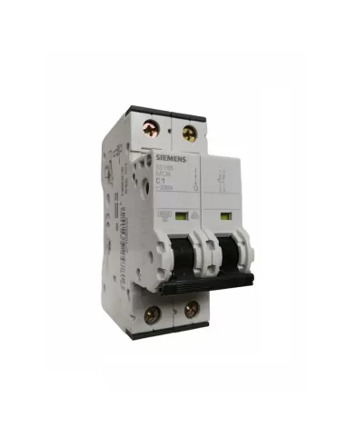 Interrupteur magnéto-thermique Siemens 1p n 1a 6k c 2 modules 5sy65017