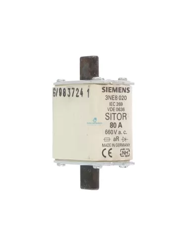 Fusible Siemens 3NE80201, groupe 00, intensité nominale 80 A, 690 V