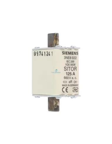 Fusible Siemens 3NE80221, groupe 00, 125 A, 690 V