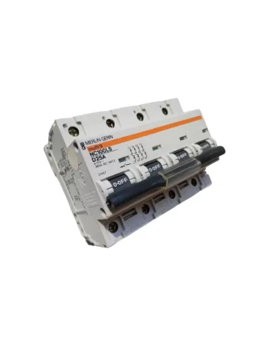 Disjoncteur Merlin Gerin 27457 4P 25A 36kA courbe D 6M NC100LS D25A