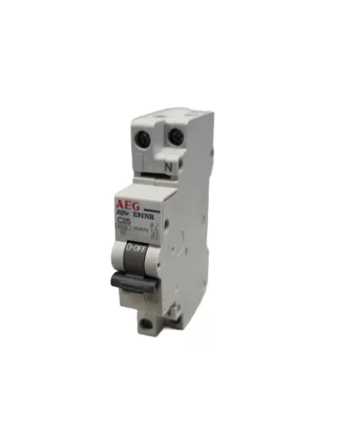 Aeg 553572 interruttore magnetotermico elfa 1p n c25 6ka 230v e91nrc25