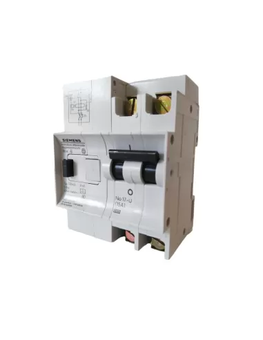 Siemens 5su62641bs16 circuit breaker 2p 300ma 15a 10ka class u