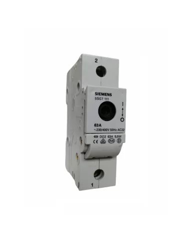 Sectionneur Siemens 5SG7111 mini D02 63A 1P