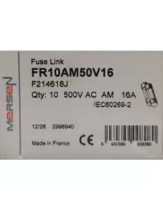 Fusible Mersen FR10AM50V16 10x38 AM 16A 500V CA 2