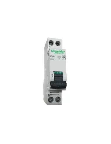 Schneider 17577 thermal magnetic switch 1 n 40a 6k c 1mod c40