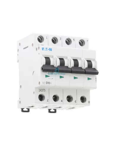 Disjoncteur Eaton Fazt-d10/4 15 kA 4P d 10 A
