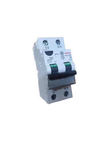 Ge power 606942 dpca100c25//300 disjoncteur à courant résiduel 2p 25a 10ka a//0,3 2m