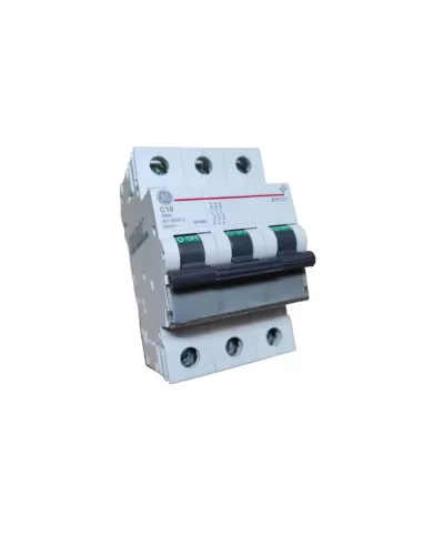 Ge power 667680 ep253c10 disjoncteur automatique 3p10a courbe c 3m