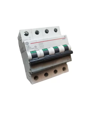 Ge power 672316 ep104c20 circuit breaker 4p 20a 10ka c rina 4m