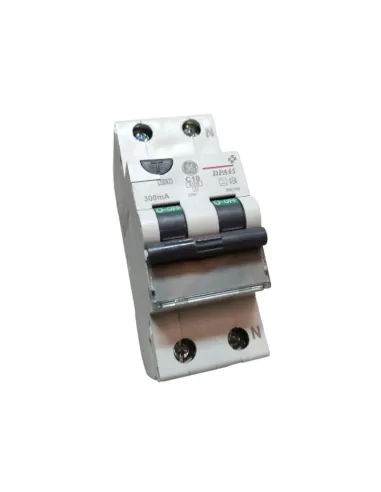 Ge power 690164 dpa45c10//300 differential circuit breaker 1p n 10a 0.3a a 4.5k