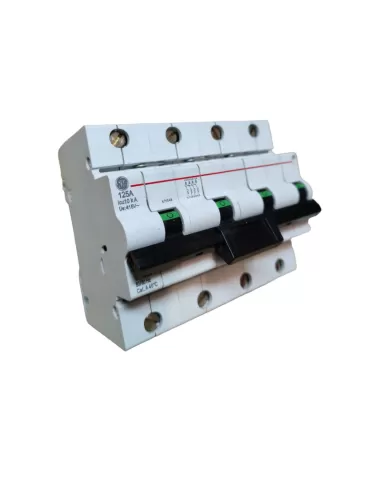 Disjoncteur GE Power 671548 HTI104C125, 4 pôles, 125 A, 10 kA, 6 m