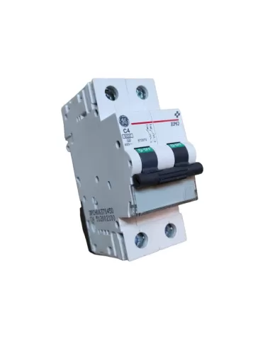 Disjoncteur GE Power 672072 EP62C4 2P 4A 6kA C RINA 2M