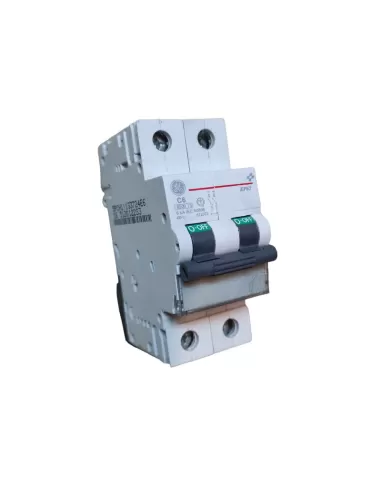Ge power 672073 ep62c6 disjoncteur automatique 2p 6a 6ka c rina 2m