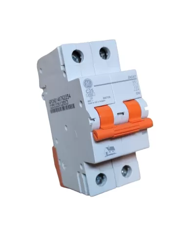Ge power 690708 dg42 c25 disjoncteur automatique 2p 25a 4,5ka c 2m