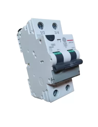 Ge power 606791 dpc45c25//030 differential circuit breaker 2p 25a 4.5ka ac 0.03