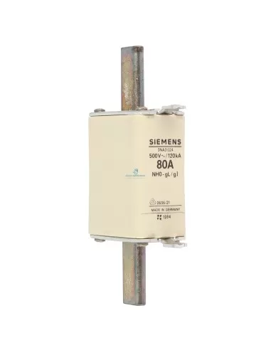 Siemens 3na3024 fusibile nh 0 gl/gg 80a 500vca