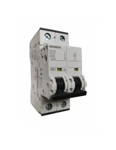 Disjoncteur Siemens 5SY62258 2P 25A 6KA