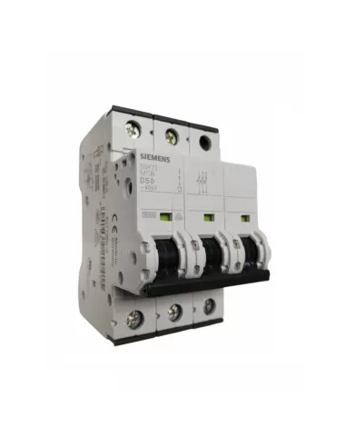 Disjoncteur Siemens 5SY73508 tripolaire D50 ICN 15 kA, ICU 15 kA