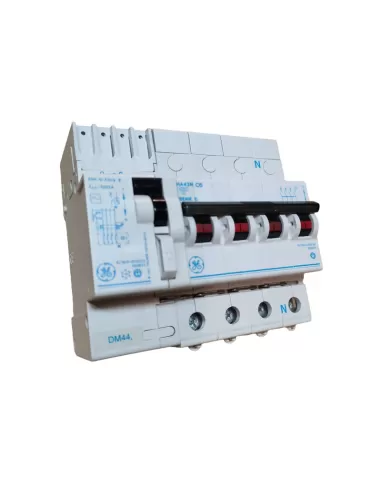 Interrupteur différentiel GE Power 591214 DM44 C6//0,03 tripolaire N 6 A 30 mA 4,5 kA