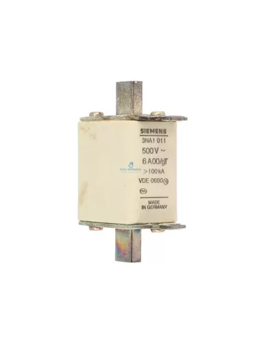Fusible Siemens 3NA1011 NH 00 - GT 6A 100 kA 500 V