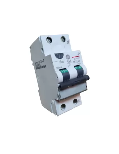 Disjoncteur différentiel GE Power 608563 DPA60C25//30 1P N 25A 0,03A A 6kA RINA 2M