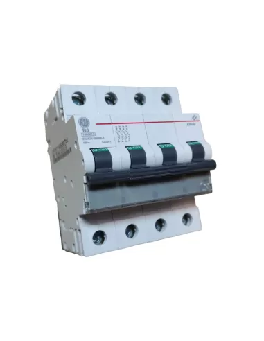 Ge power 672391 ep104b6 automatic circuit breaker 4p 6a 10ka b