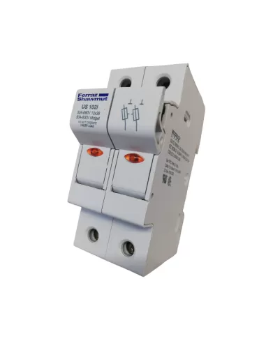 Mersen l305059f us102i portafusibile din 10x38 32a 2p 690v ferraz shawmut led