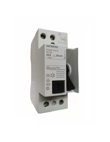 Siemens 5sm33146 interruptor diferencial 2p 40a 30ma tipo a