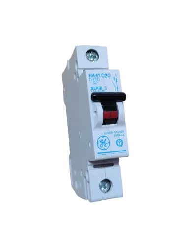 Ge power 590403 ha41 c20 disjoncteur automatique 1p 20a 4,5ka