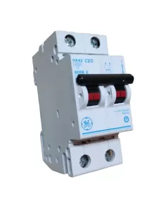 Ge power 590410 ha42 n c20 disjoncteur automatique 2p 20a 4,5ka