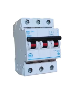 Disjoncteur automatique GE Power 590415 HA43 N C10 tripolaire 10 A 4,5 kA C