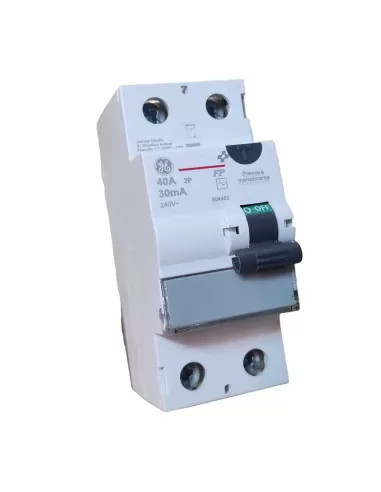 Interrupteur différentiel pur GE Power 604402 FP240//30, 2 pôles, courant alternatif, 0,03 A à 40 A, 2 m