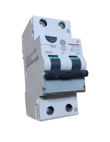 Dpa60c40//300 - disyuntor diferencial 1p n 40a 0,3a a 6ka rina 2m