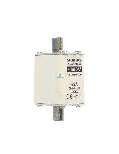 Fusible Siemens 3na38226 nh 00 gl/gg 63a 690vac