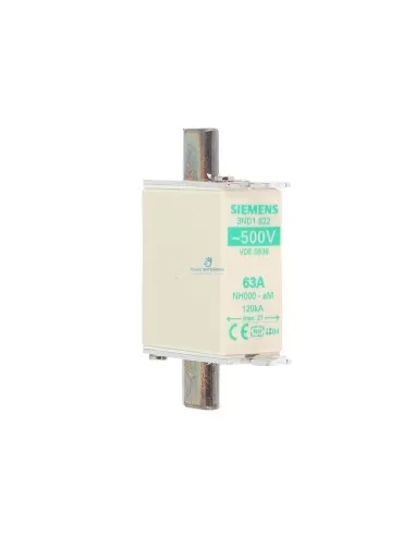 Fusible Siemens 3nd1822 63a nh 000 am 500 Vca