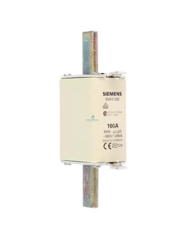 Fusible Siemens 3NA3030 NH 0 GL/GG 100 A 500 V CA
