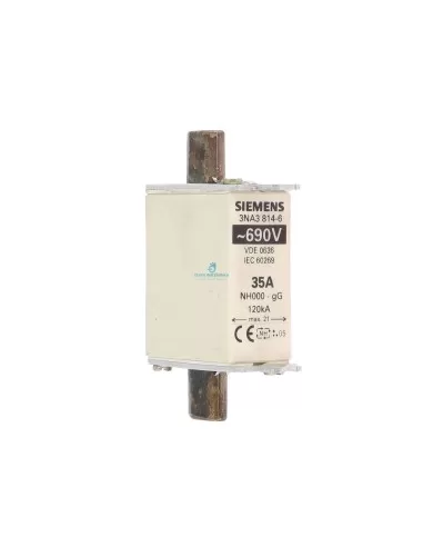 Fusible Siemens 3na38146 nh 000 gl/gg 35a 690vac