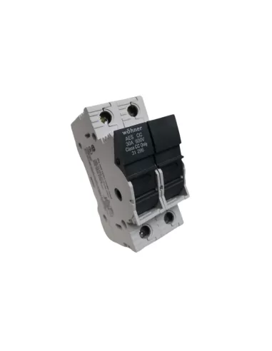 Porte-fusible Wohner 31296, classe CC, 2P, 30 A