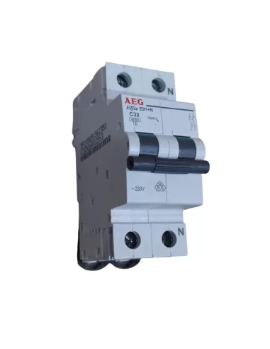 Aeg e91c32n circuit breaker elfa e90 1p n c 32a 6ka 552815