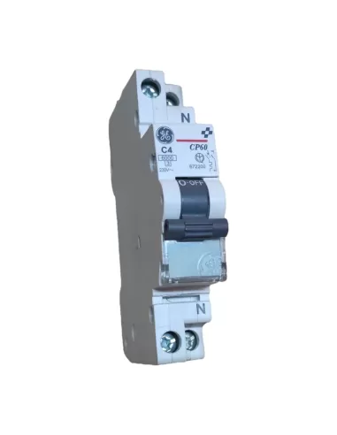Ge power 672200 cp60c disjoncteur automatique 1p n 4a 6ka c