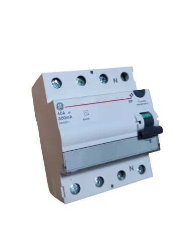 Interrupteur différentiel pur GE Power 604409 FP440//300, 4 pôles, CA, 0,3 A à 40 A, 4 m