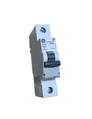 Ge power 672045 ep61c16 disjoncteur automatique 1p 16a 6ka c