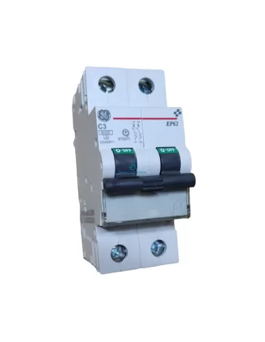 GE Power EP62C3-2P 3A 6/10kA C RINA 2 modules commutateur automatique