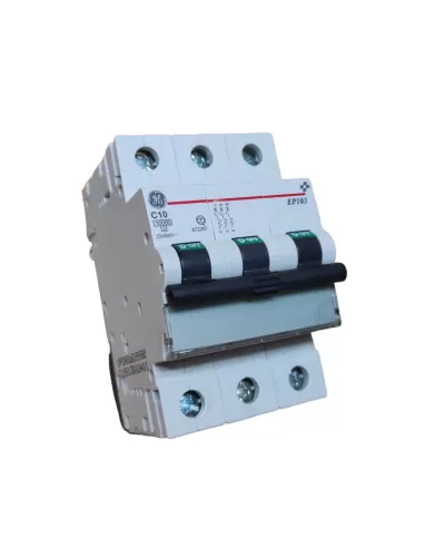 Ge power 672297 ep103c10 circuit breaker 3p 10a 10ka c rina 3m
