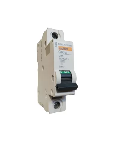 Merlin gerin 23853 interruttore magnetotermico 1p 25a 4,5k c 1mod c60